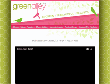 Tablet Screenshot of greenalleysalon.com